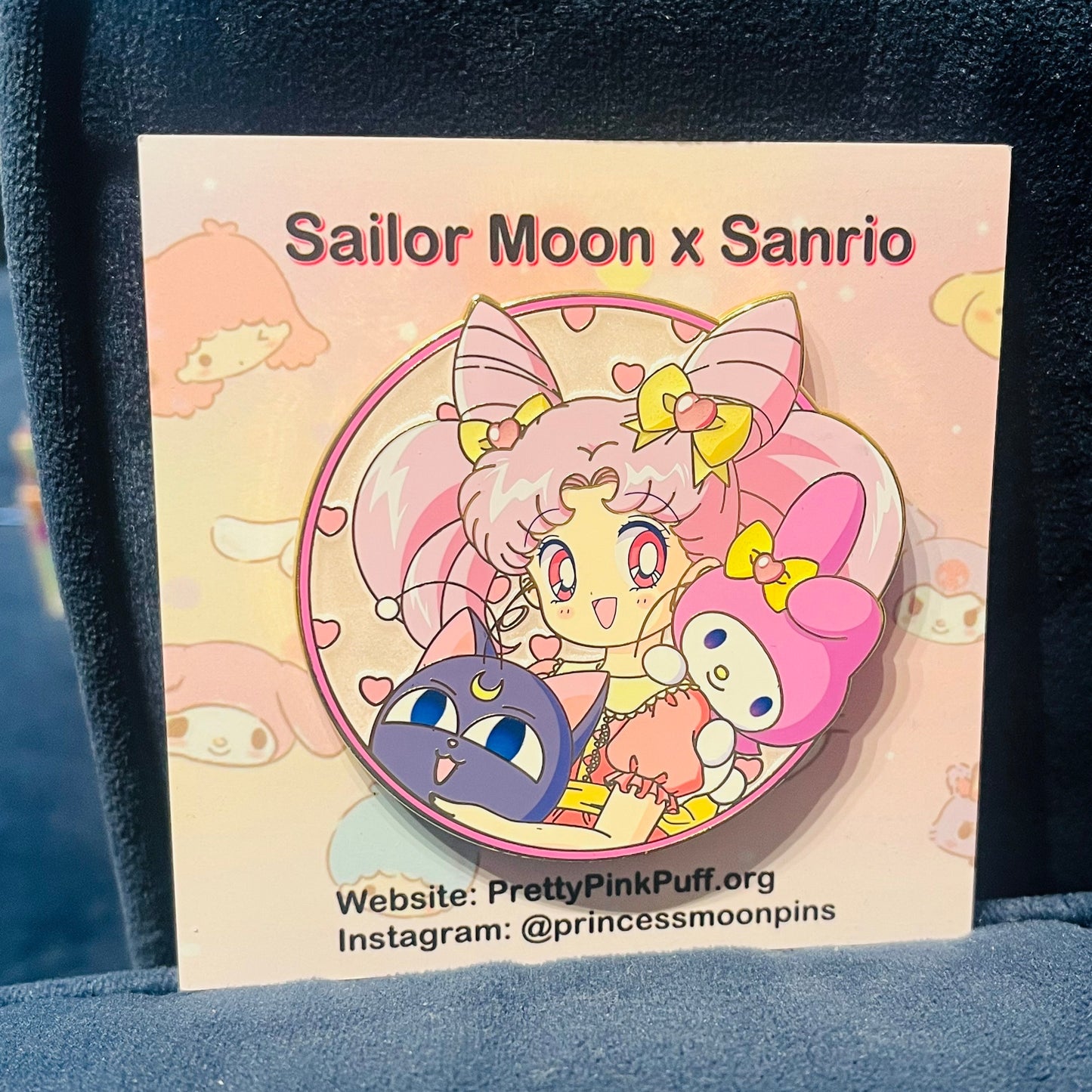 Sailor Moon x Sanrio Round 2.5 inch Pin Series!