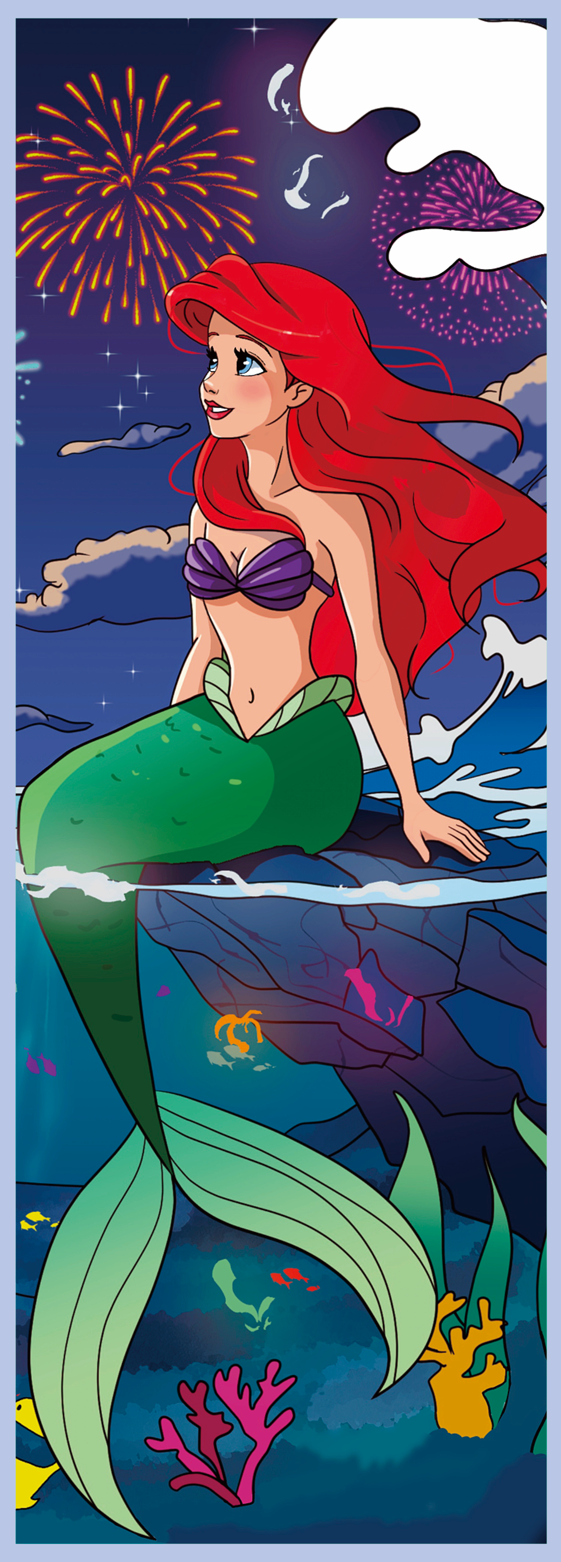 PREORDER Ariel's Night Reverie: Where Sky Meets Sea 3.75 inch Luxury Enamel Pin!