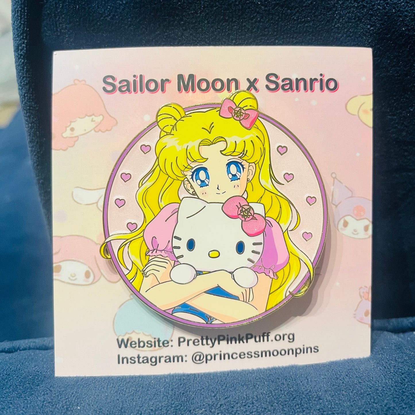 Sailor Moon x Sanrio Round 2.5 inch Pin Series!