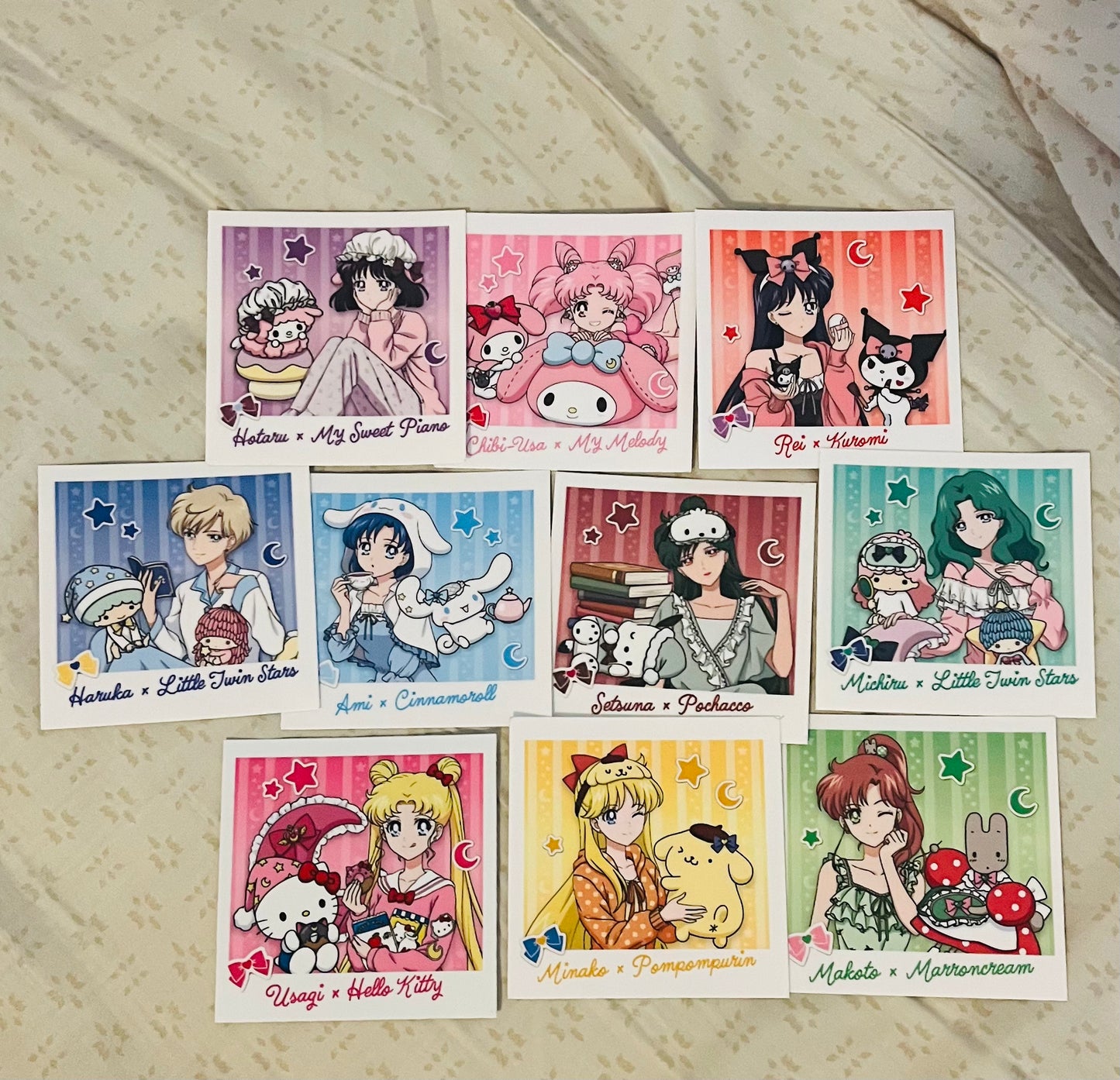 Sailor Moon Polaroid Sticker Set! Set of 10!