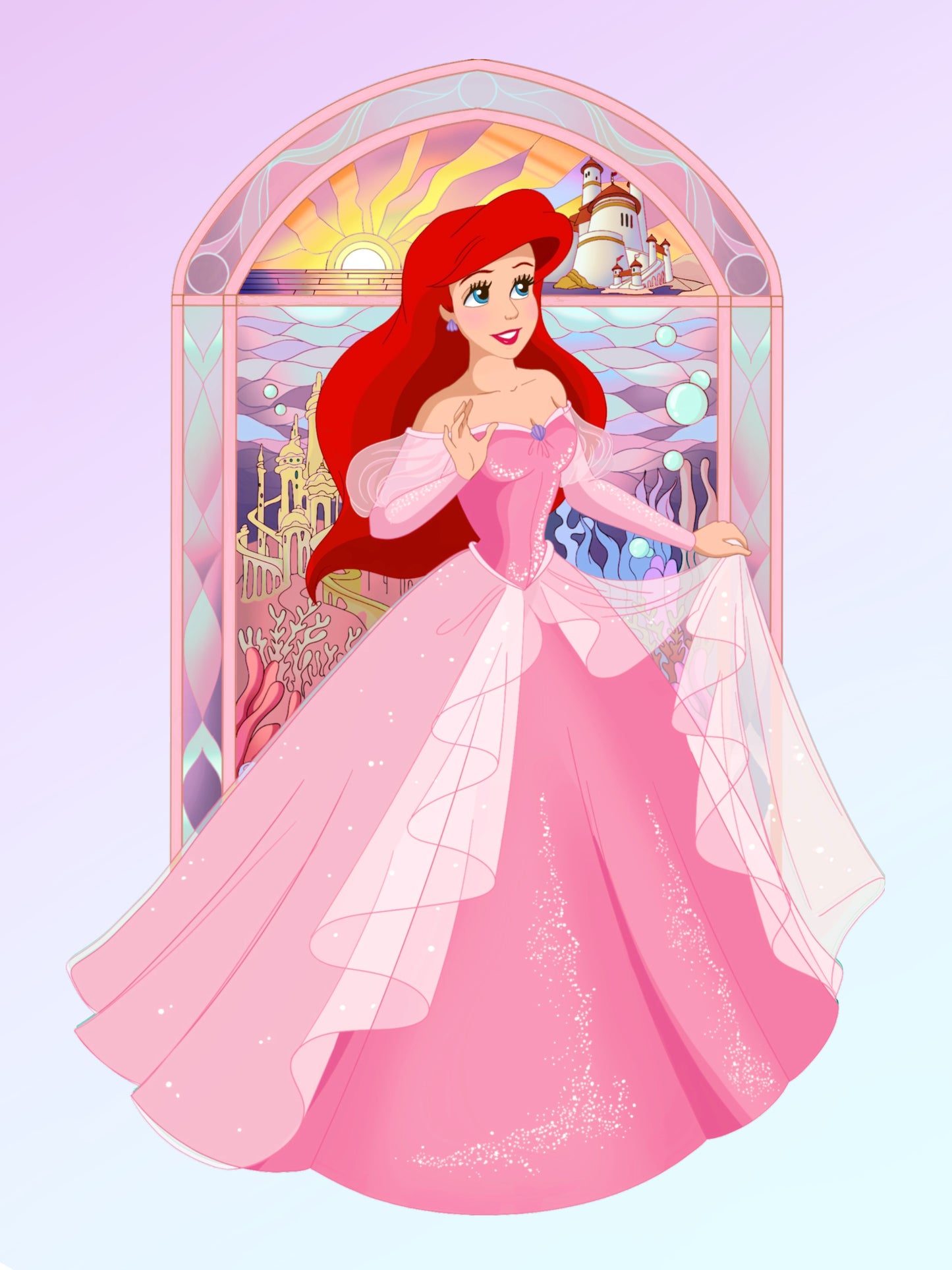 PREORDER 4.5 inch Pin on Pin Stained Glass Ariel!