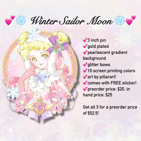 Winter Sailor Moon Pillarart Series!!! PRESALE ONLY