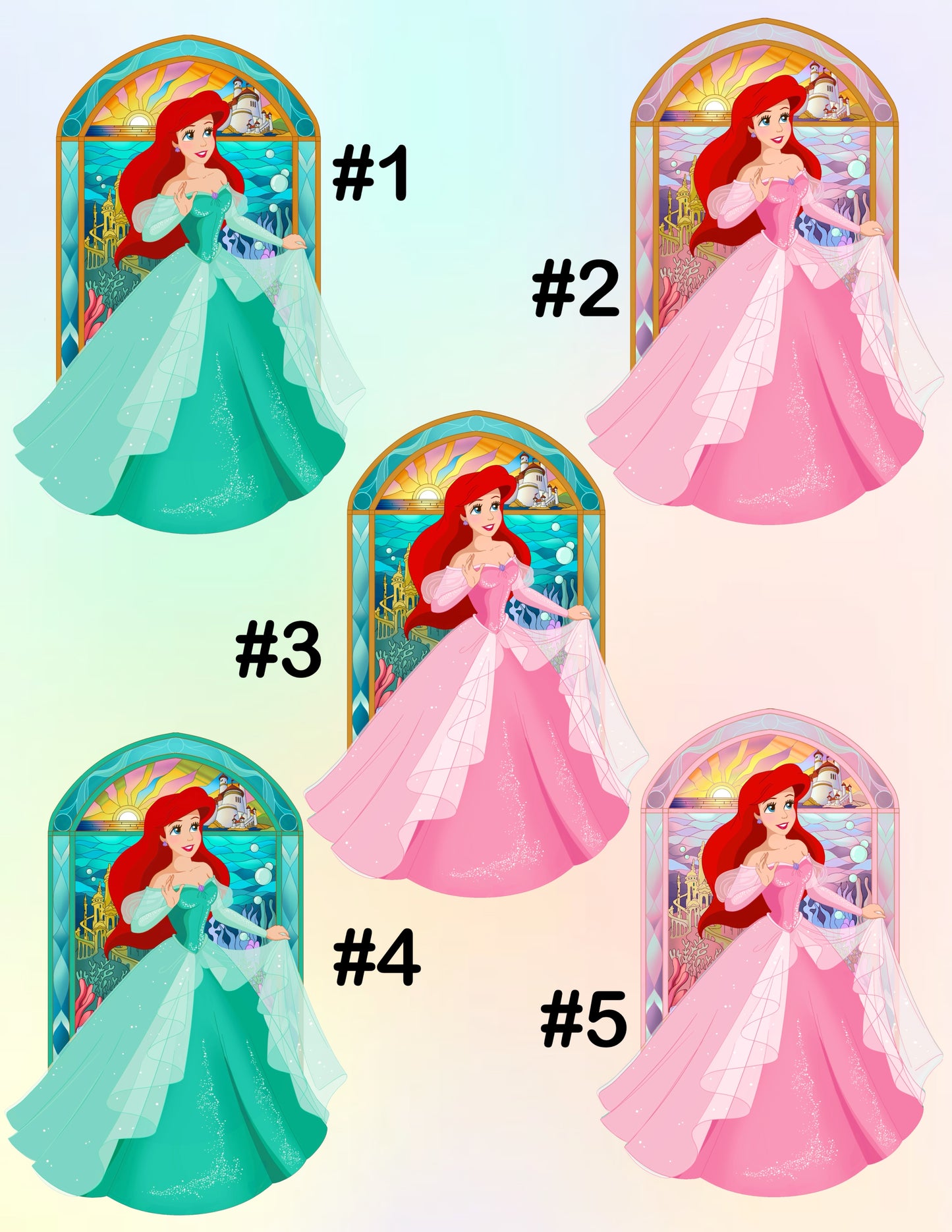 PREORDER 4.5 inch Pin on Pin Stained Glass Ariel!