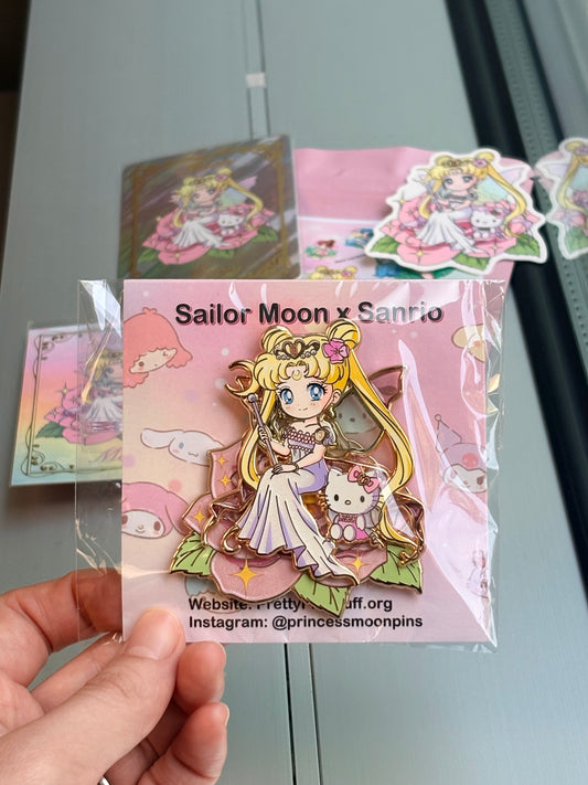 Thumbelina Sailor Moon x Sanrio Pin on Pin Flower Fairies Set!