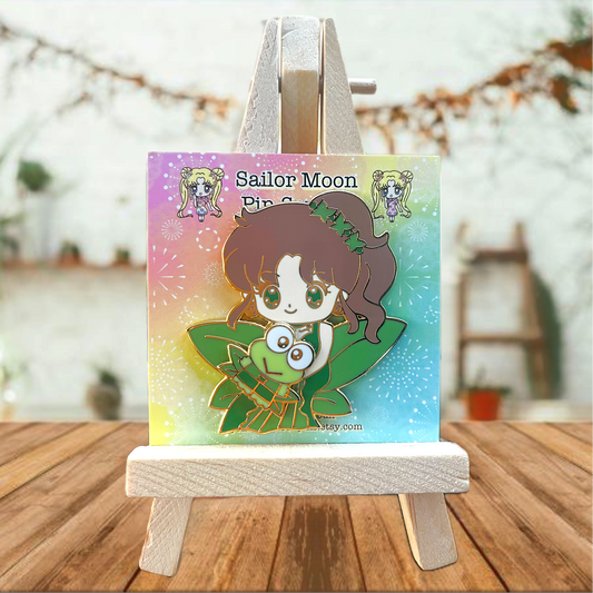 Sailor Moon x Sanrio 2 inch Spinning Enamel Pin Sailor Jupiter x Keroppi Princess Series