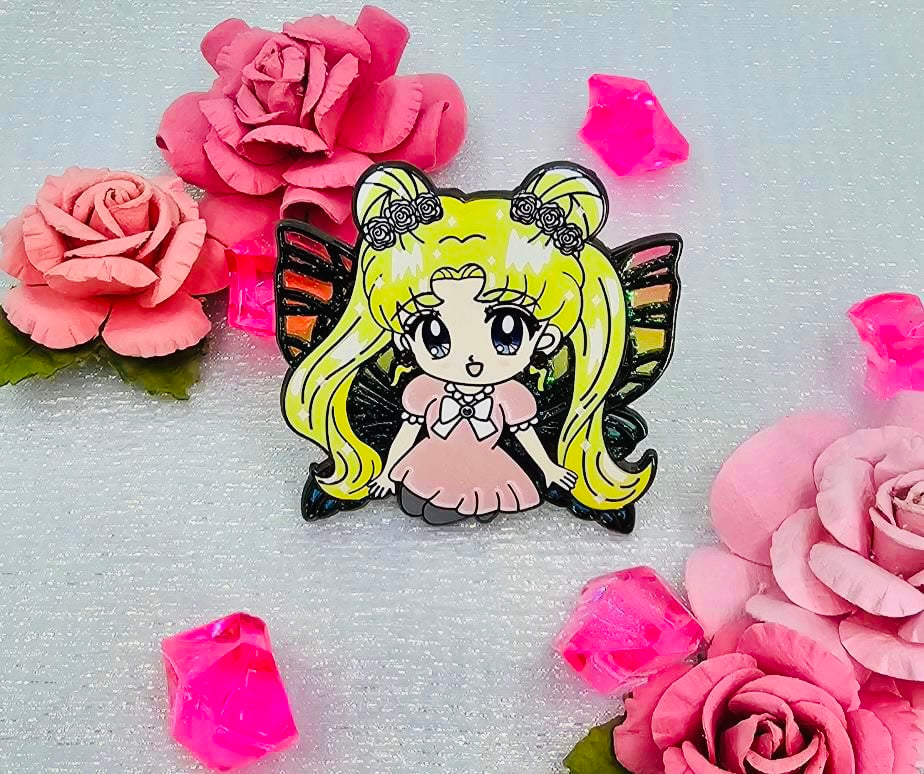 Sailor Moon 2 inch Stained Glass Enamel Pin - Sailor Moon Version!