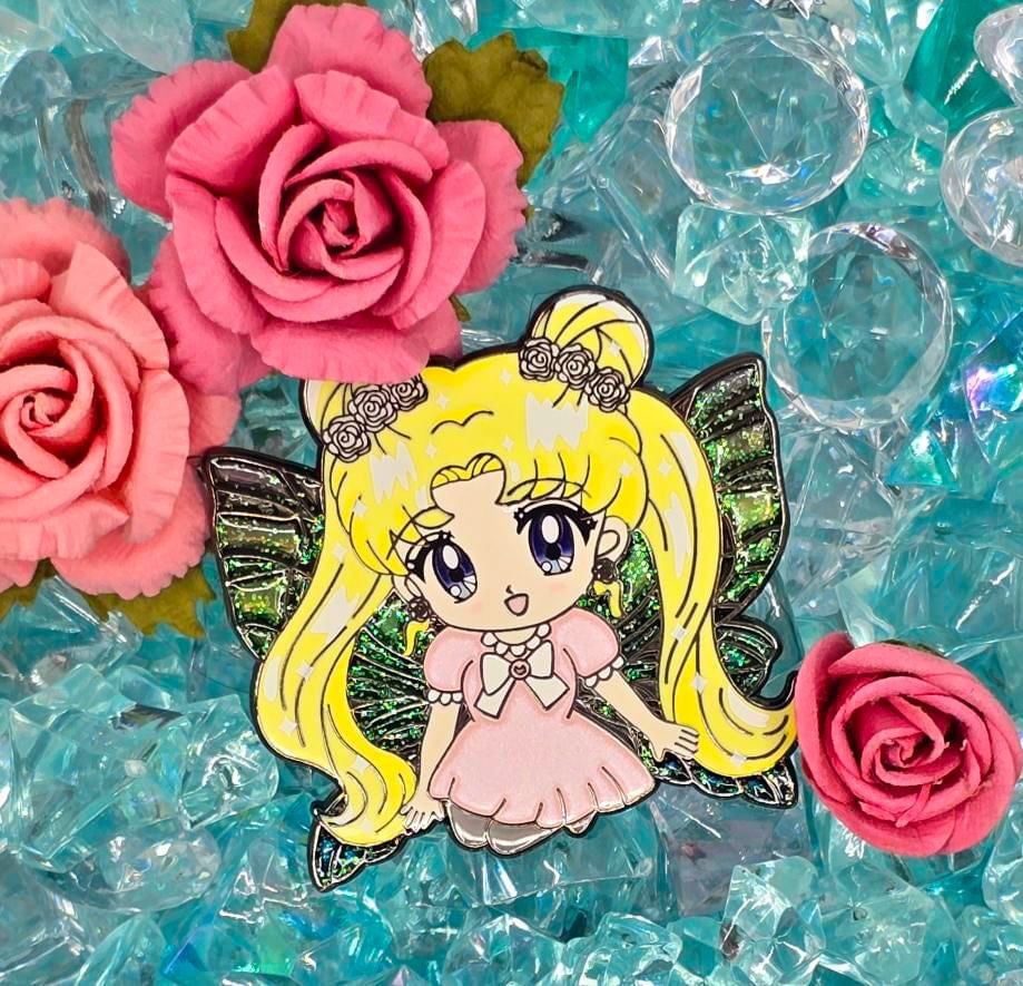 Sailor Moon 2 inch Stained Glass Enamel Pin - Sailor Moon Version!