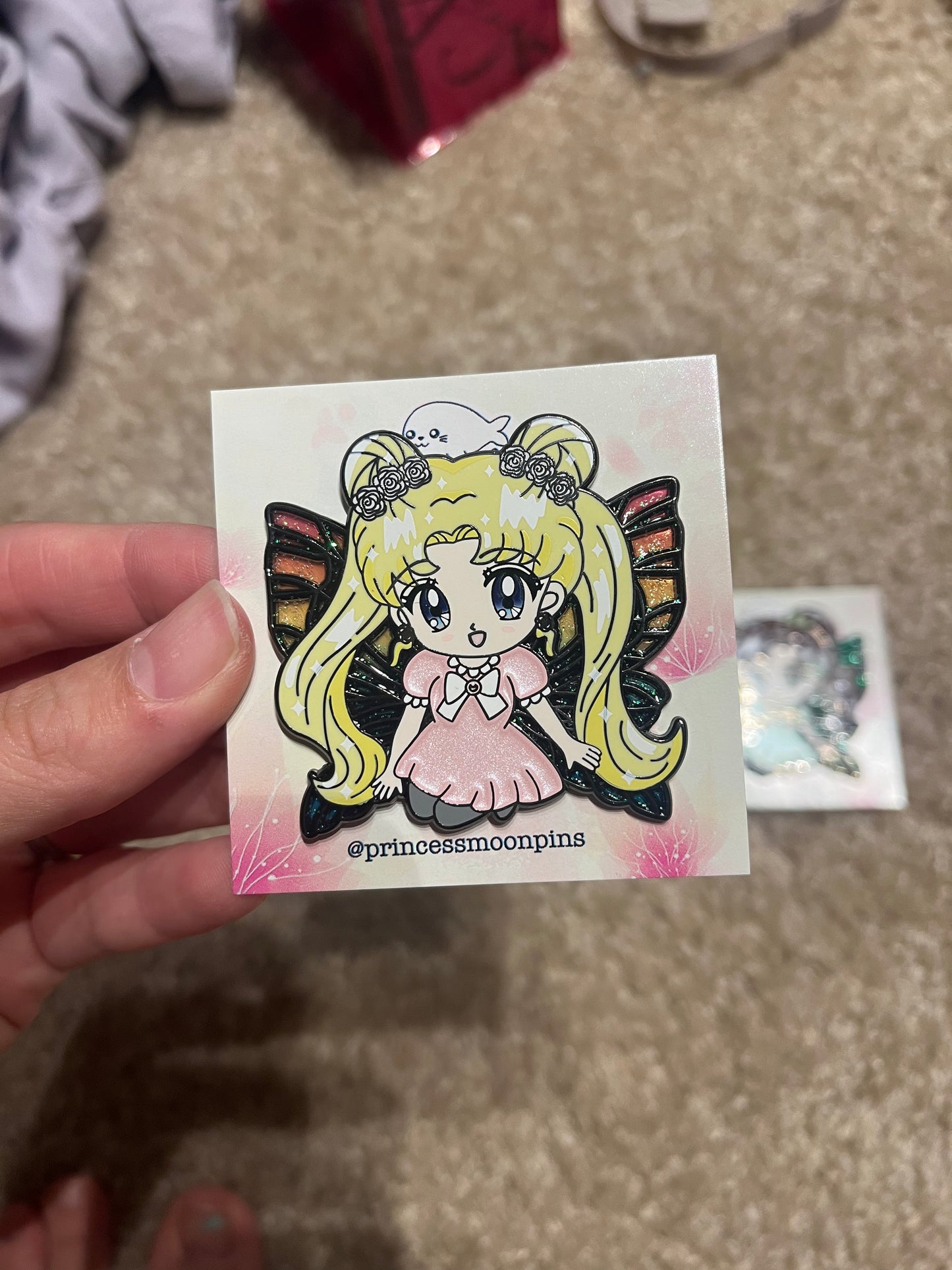 Sailor Moon 2 inch Stained Glass Enamel Pin - Sailor Moon Version!