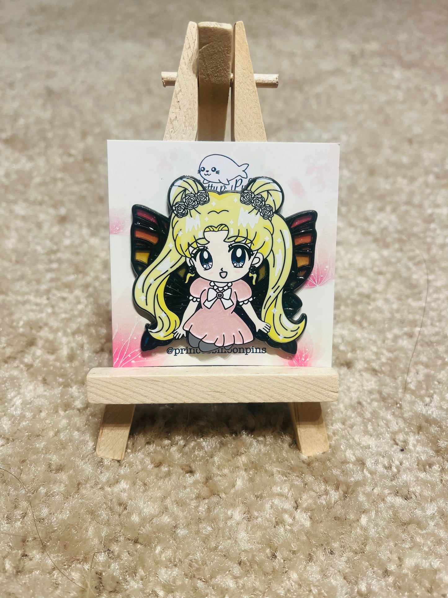 Sailor Moon 2 inch Stained Glass Enamel Pin - Sailor Moon Version!