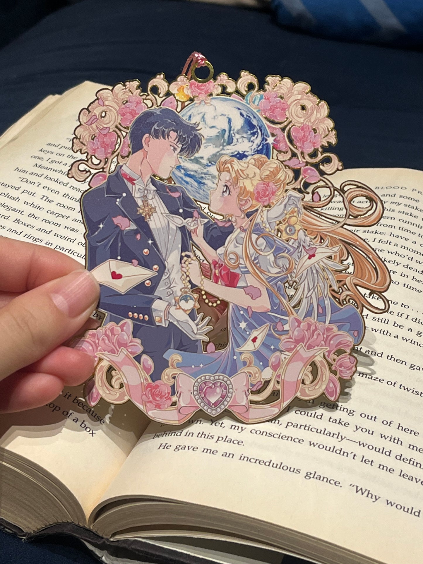 Sailor Moon Metal Bookmark! Usagi and Mamoru Love!