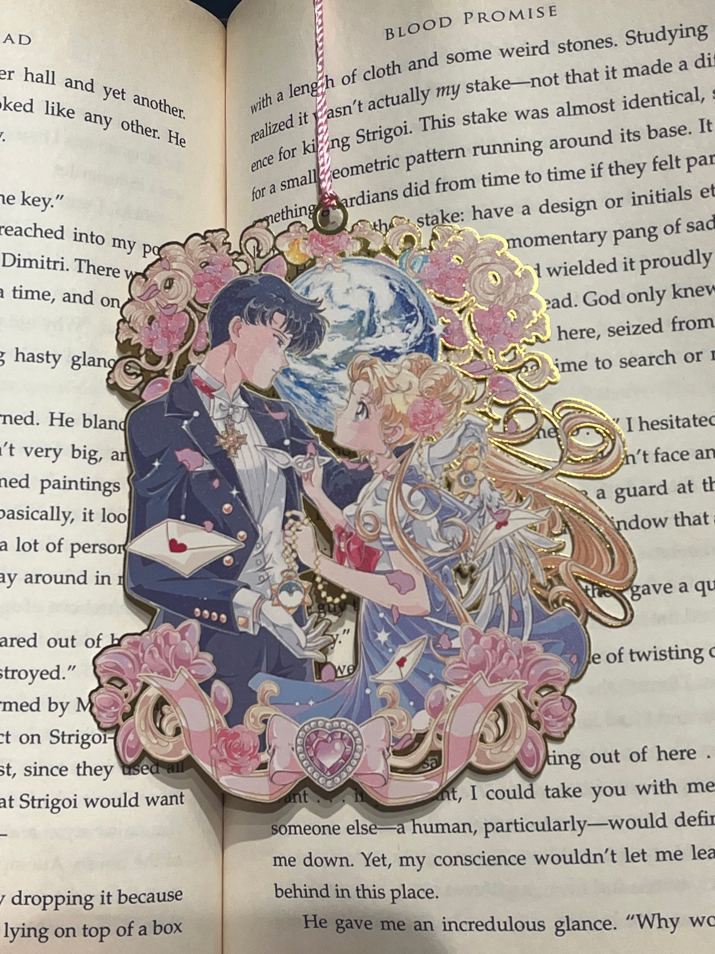 Sailor Moon Metal Bookmark! Usagi and Mamoru Love!