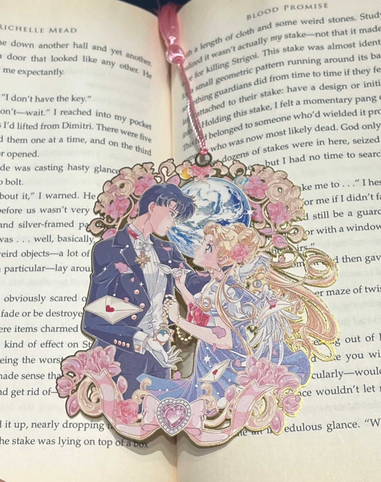 Sailor Moon Metal Bookmark! Usagi and Mamoru Love!