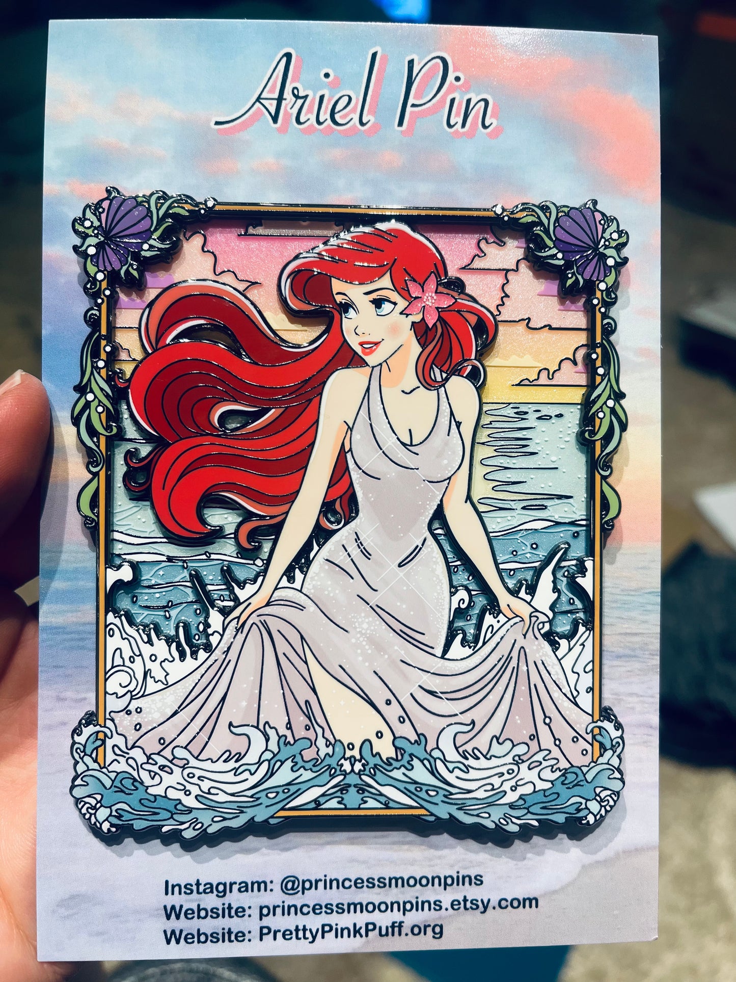 Ariel Little Mermaid 4 inch Pin on Pin!!