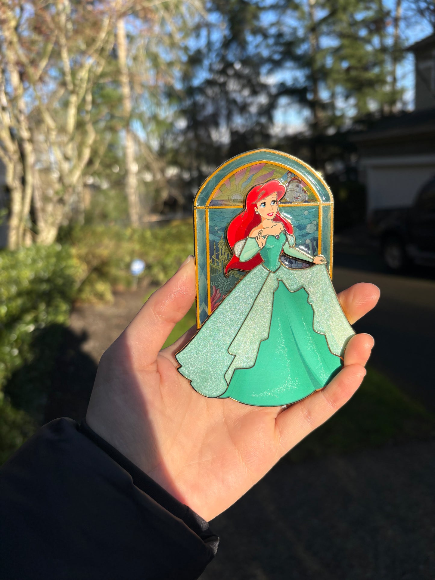 PREORDER 4.5 inch Pin on Pin Stained Glass Ariel!