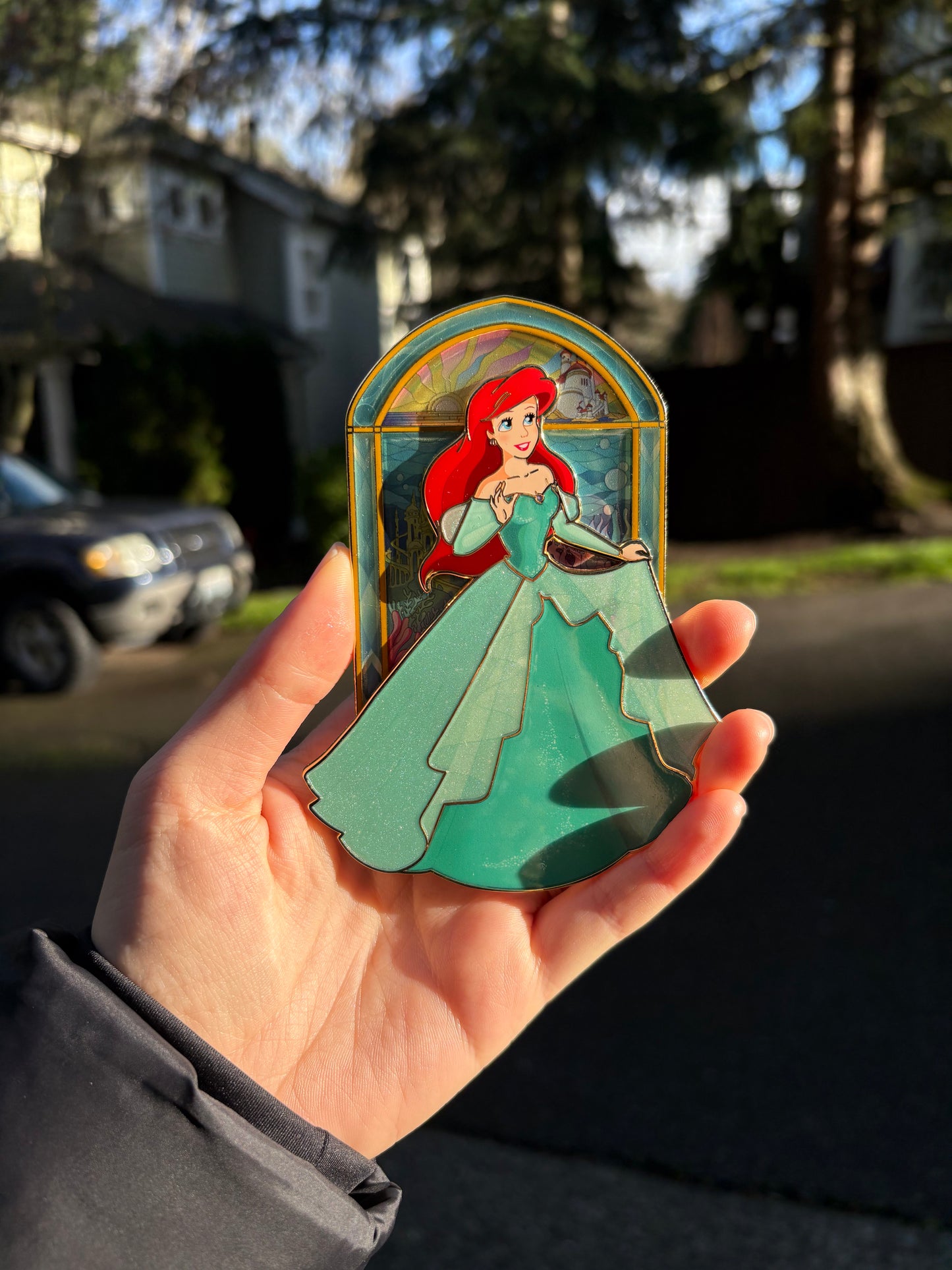 PREORDER 4.5 inch Pin on Pin Stained Glass Ariel!