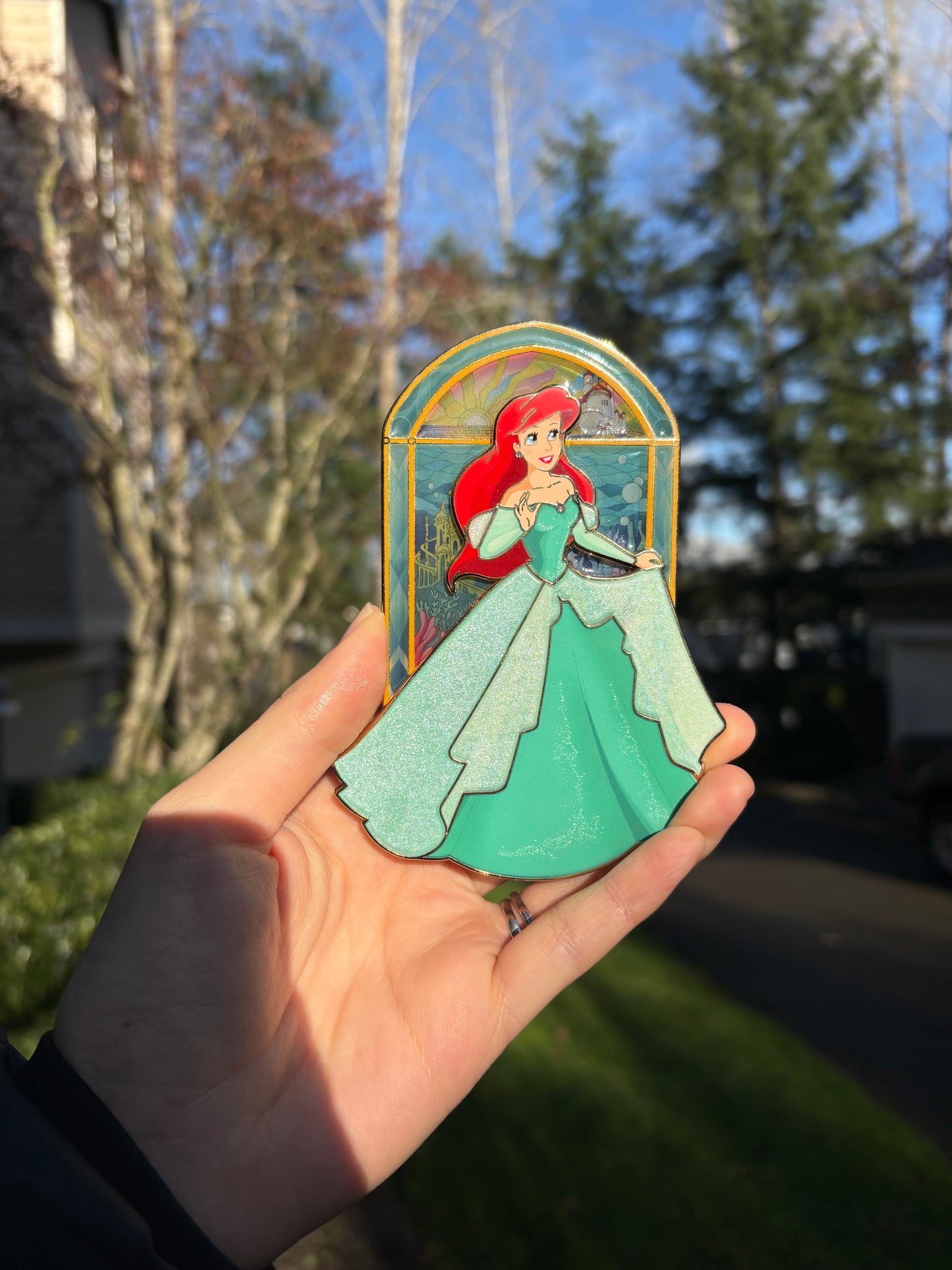 PREORDER 4.5 inch Pin on Pin Stained Glass Ariel!