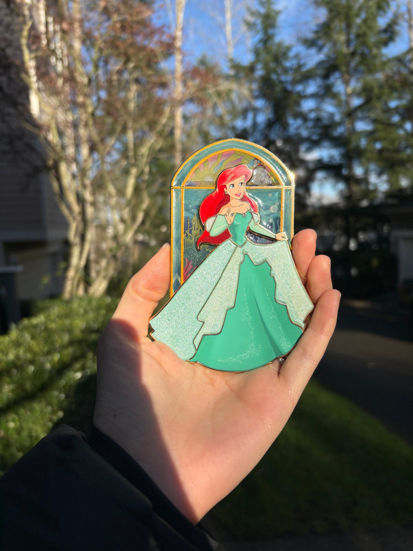 PREORDER 4.5 inch Pin on Pin Stained Glass Ariel!