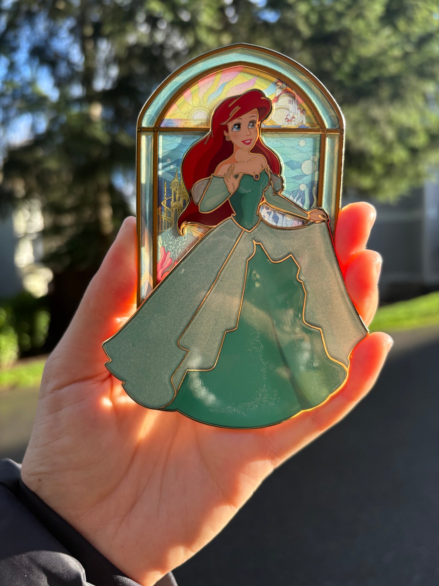 PREORDER 4.5 inch Pin on Pin Stained Glass Ariel!