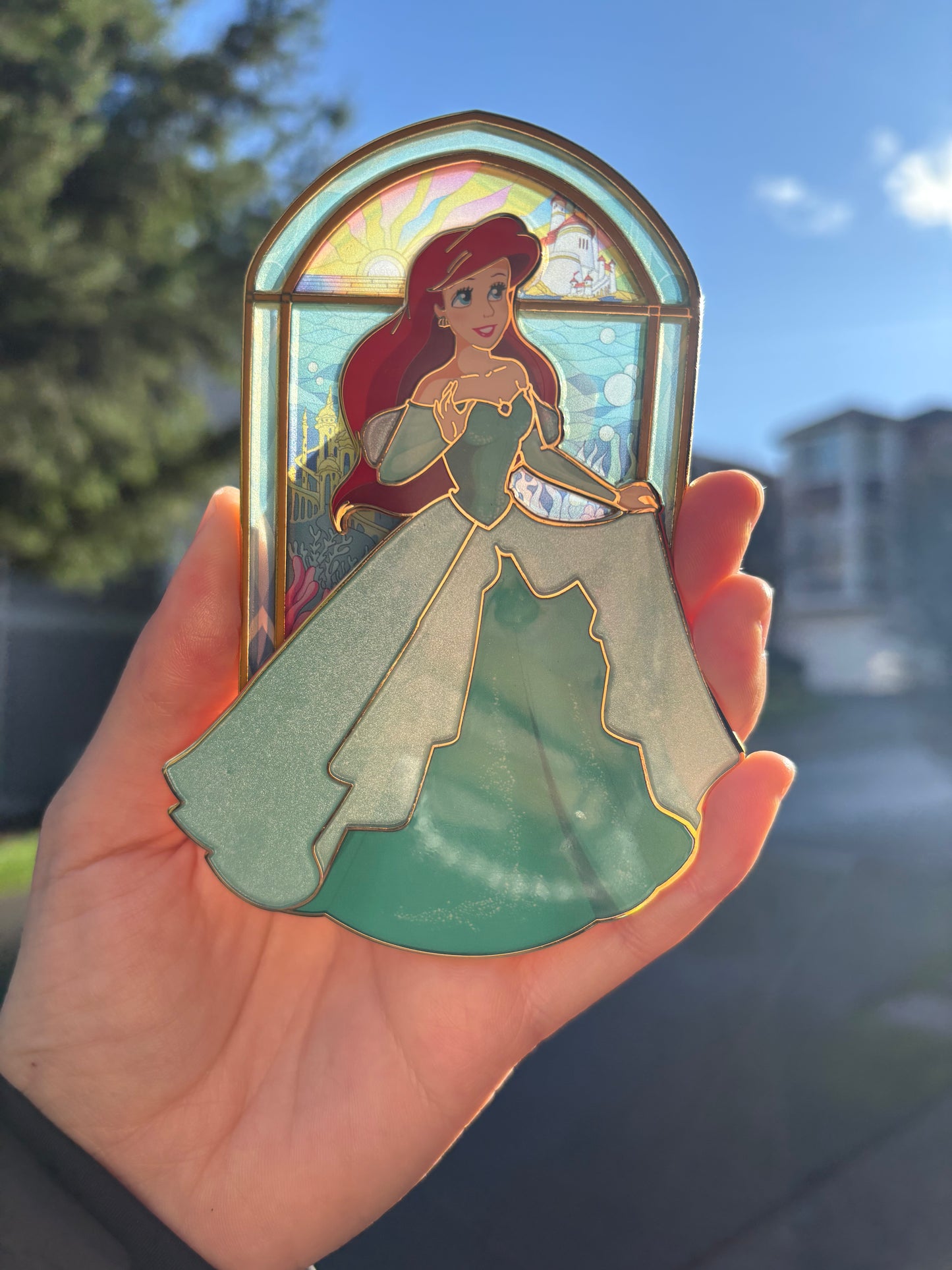 PREORDER 4.5 inch Pin on Pin Stained Glass Ariel!