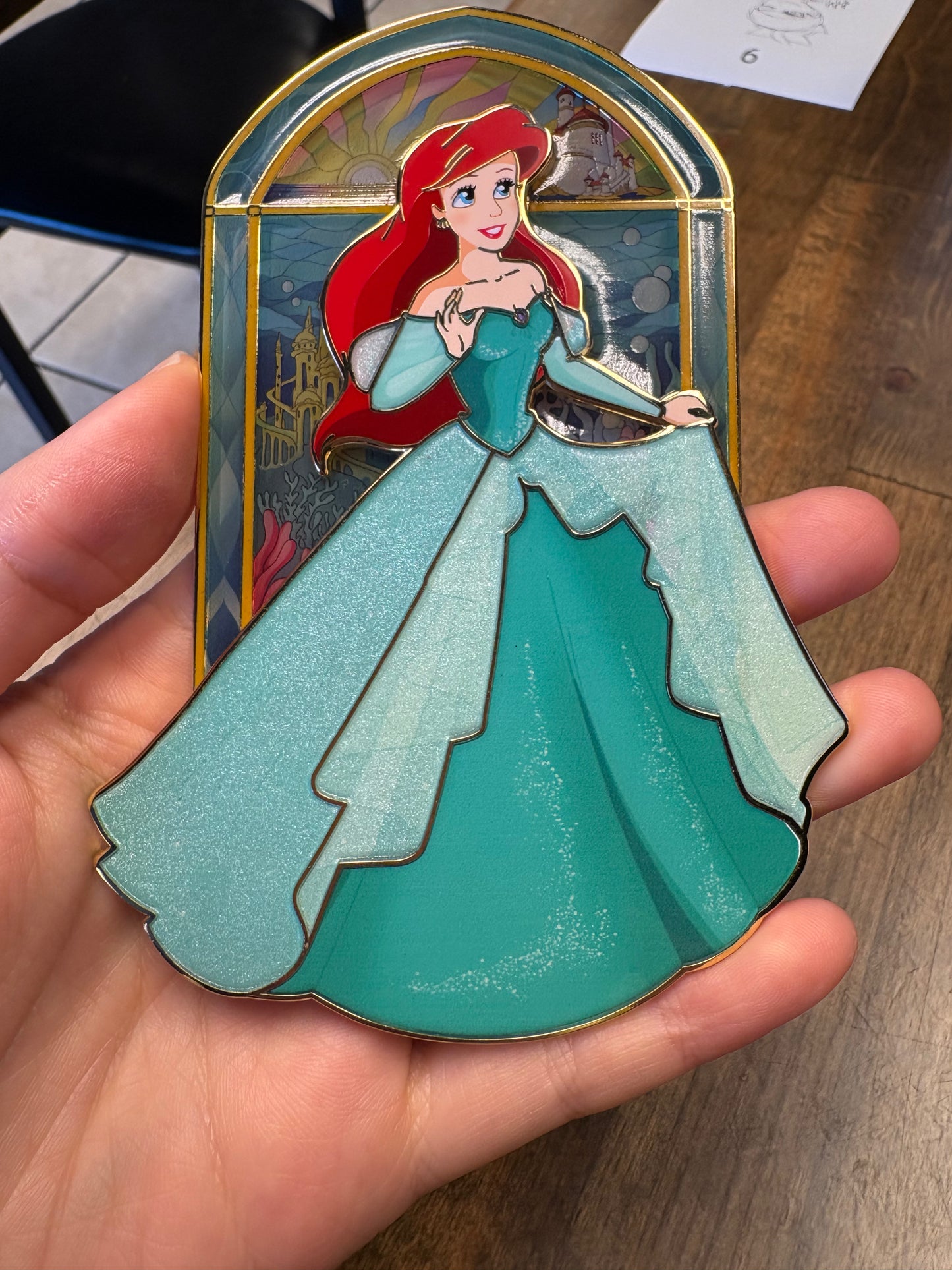 PREORDER 4.5 inch Pin on Pin Stained Glass Ariel!