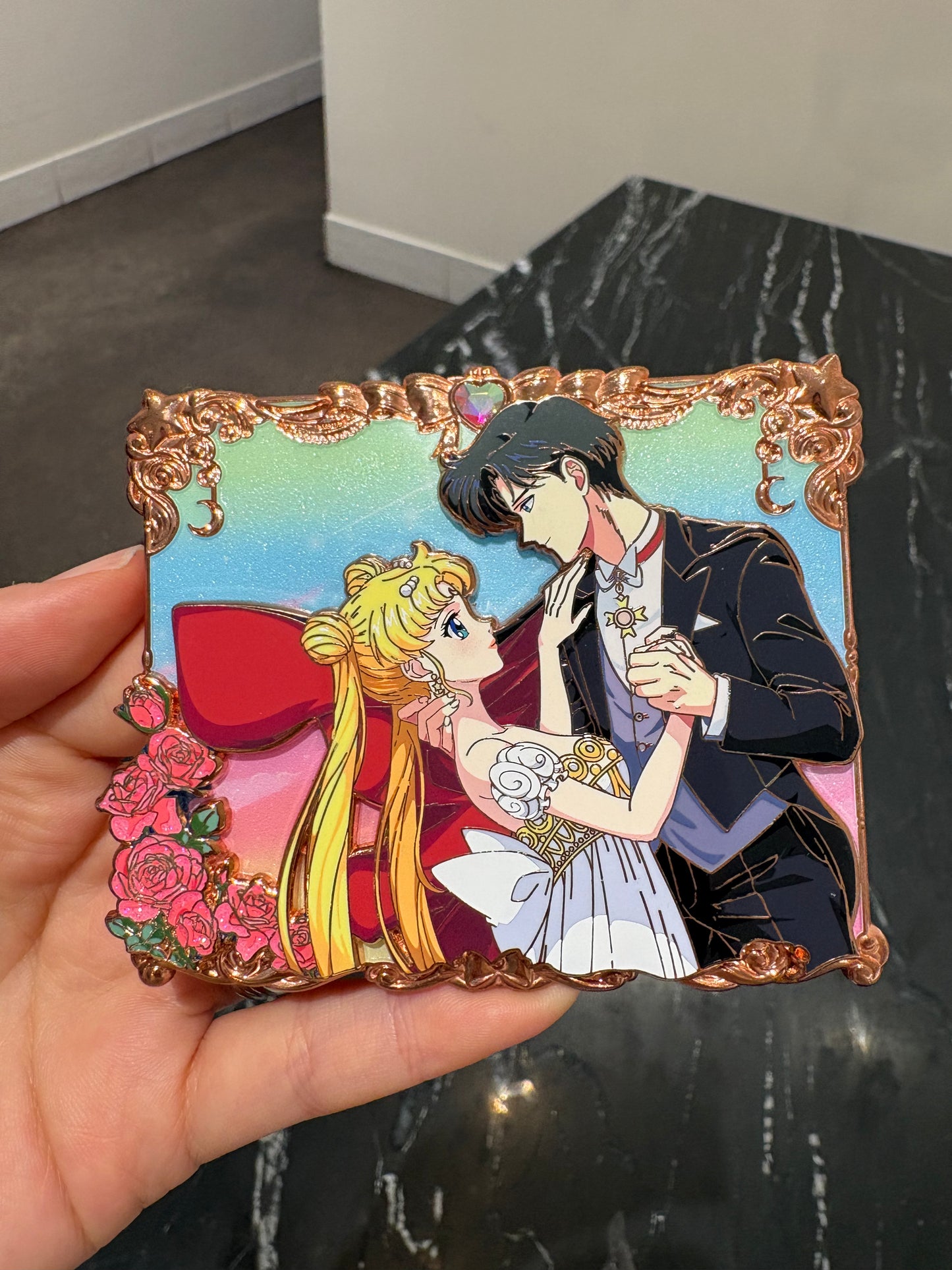 Moonlight Dance - 3.75 inch Pin on Pin with 3D Frame!