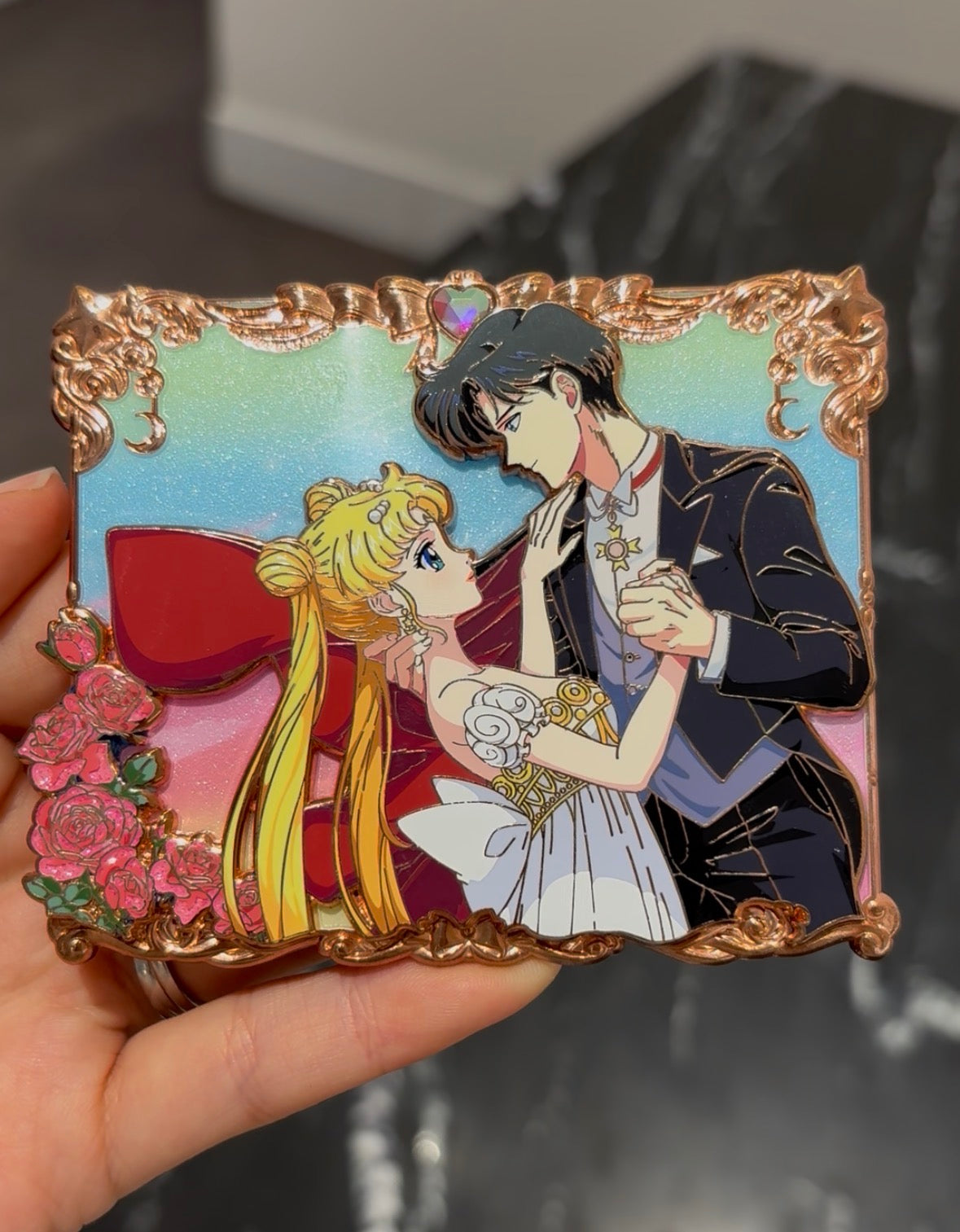 Moonlight Dance - 3.75 inch Pin on Pin with 3D Frame!