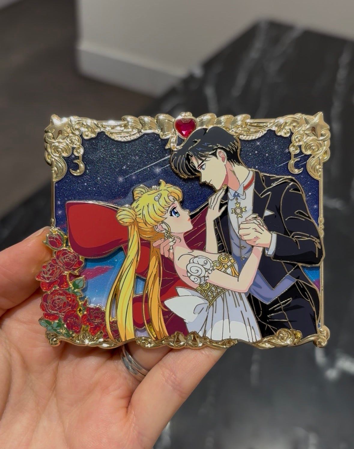 Moonlight Dance - 3.75 inch Pin on Pin with 3D Frame!