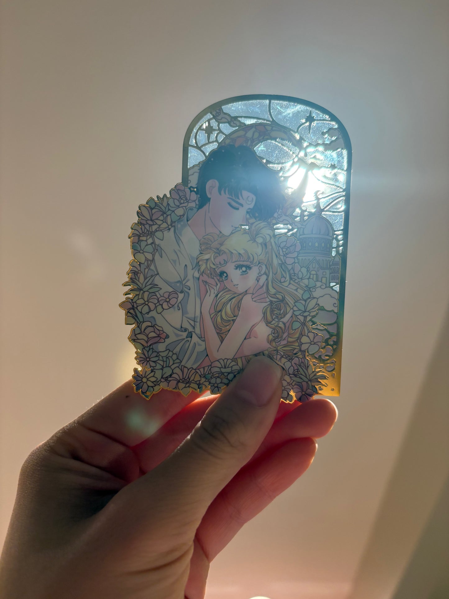Stained Glass Usagi & Mamoru Bookmark