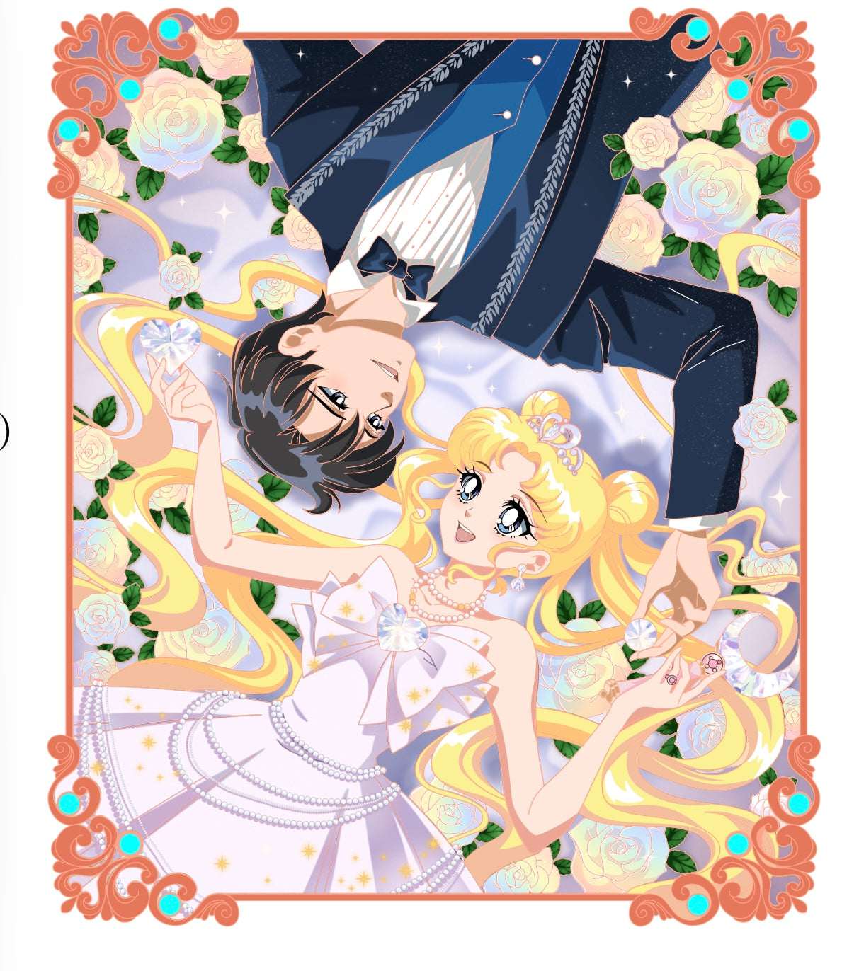 PREORDER ONLY Crystal Love - Usagi and Mamoru 4 inch Pin!
