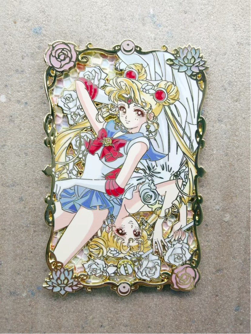 Sailor Moon & Princess Serenity 4 inch Pin on Pin!