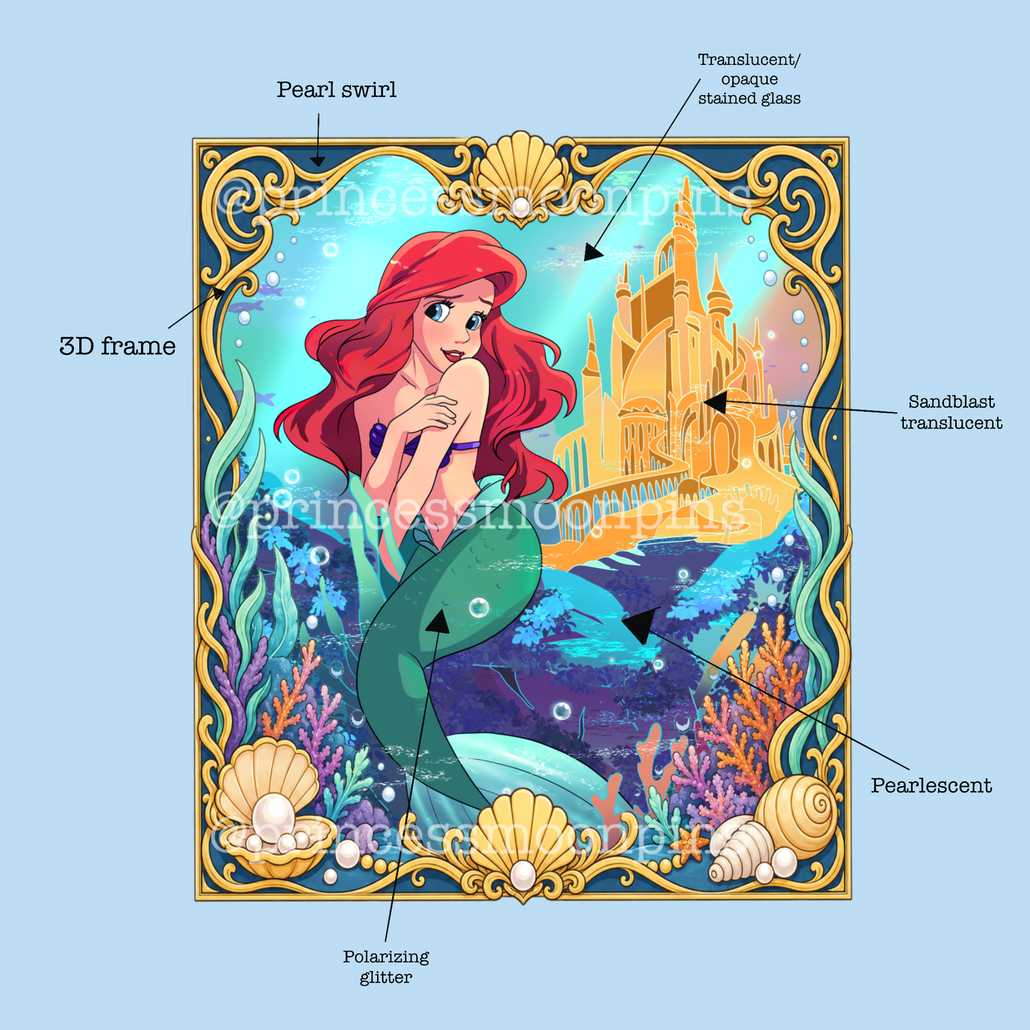 PREORDER Underwater Allure - Ariel Luxury 4 inch POP with 3D frame!