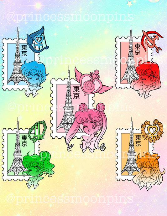 Sailor Moon Inner Scout Stamp Collection!
