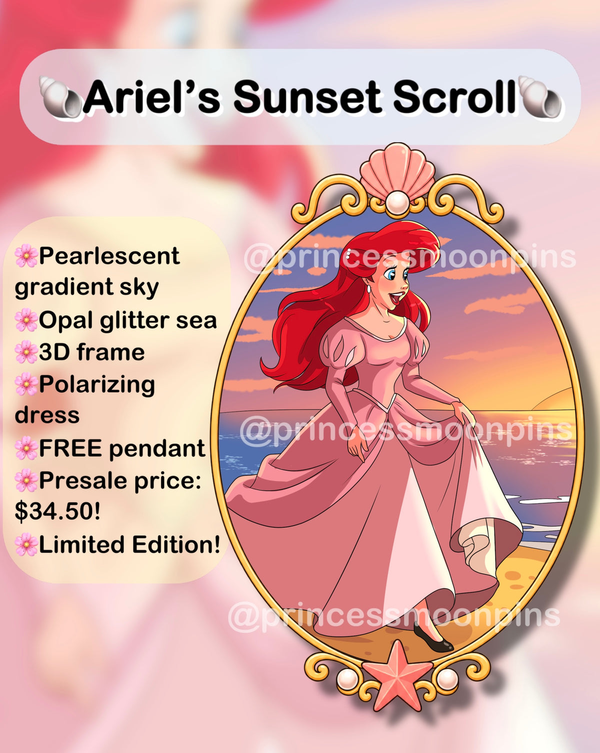PREORDER Ariel's Sunset Scroll