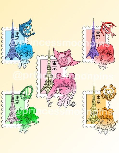 Sailor Moon Inner Scout Stamp Collection!