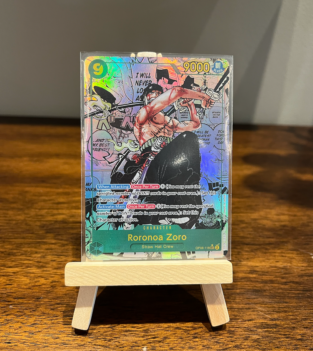 One Piece Zoro Manga Rare PROXY Holographic Card!! - NEW!