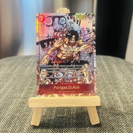 One Piece TCG Ace Manga Rare PROXY Holographic Card!!