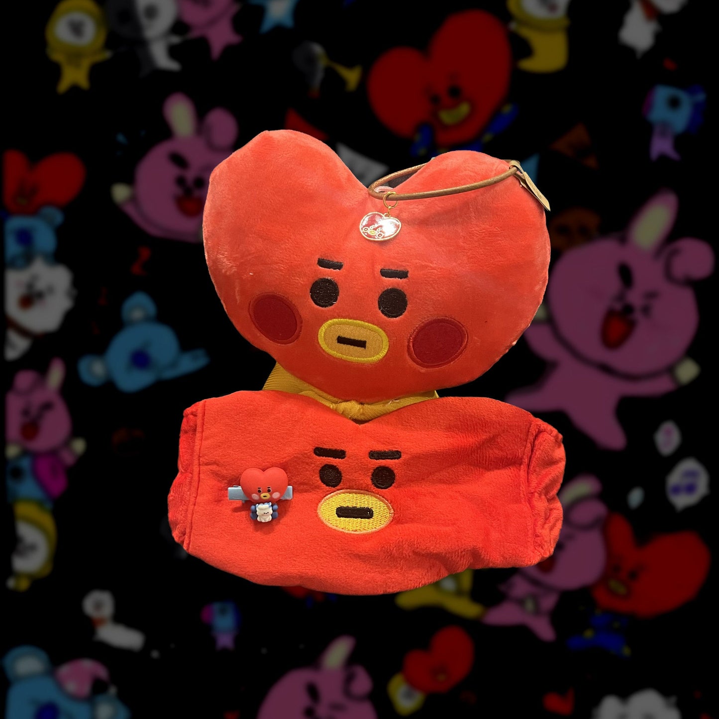 BTS Character Bias Gift Pack Tata (V/Taehyung) version- includes Plushie, Bracelet, Hair Clip, Plush Headband, and Mystery Items!