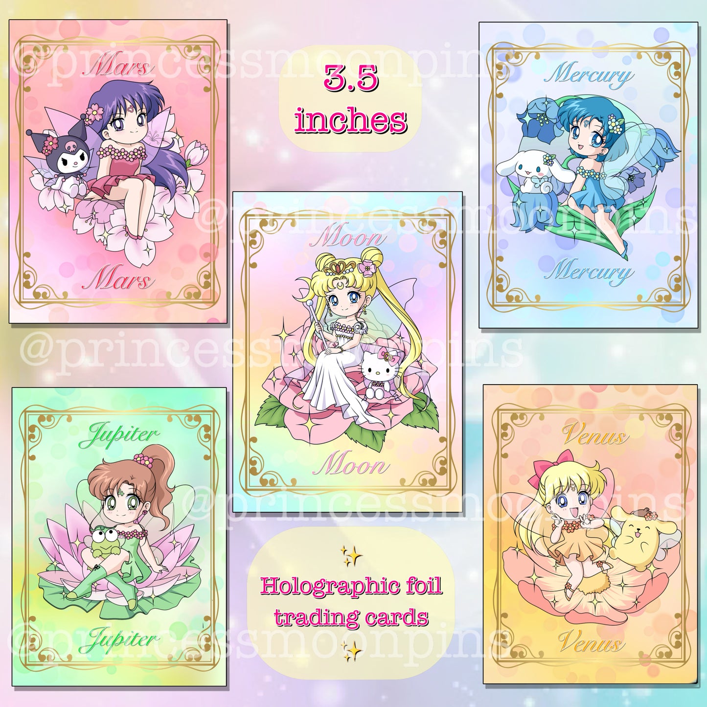 PREORDER Sailor Moon x Sanrio Pin on Pin Flower Fairies Set!