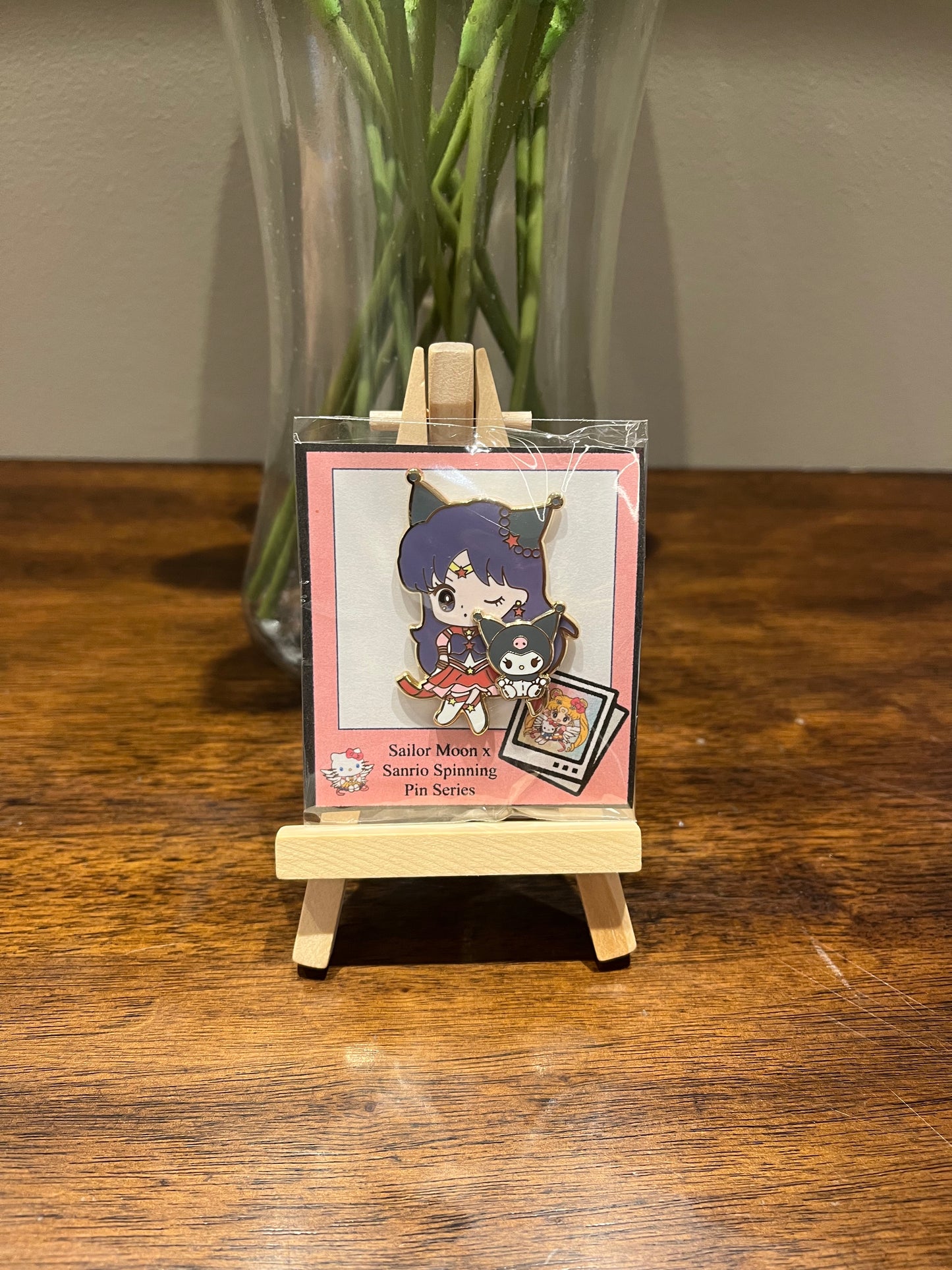 Sailor Mars 2 inch Spinning Enamel Pin - Sailor Mars x Kuromi Version!