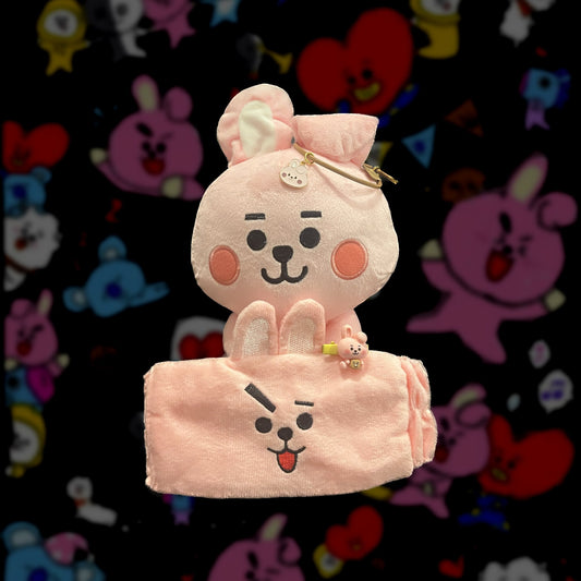 BTS Jungkook (Cooky) Bias Gift Pack - includes Plushie, Bracelet, Hair Clip, Plush Headband, and Mystery Items!